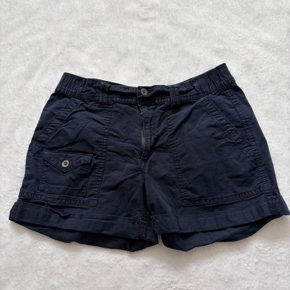 Time and Tru Utility Shorts Women's 8 Gorpcore Cargo Summer Navy Blue Y2K
